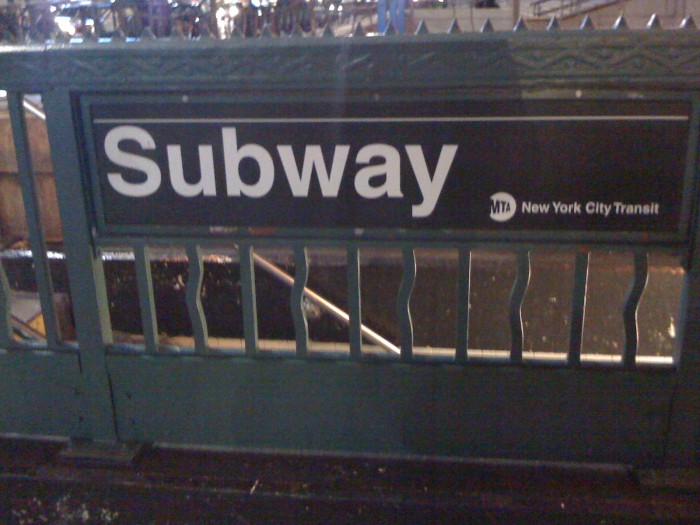 Subway sign